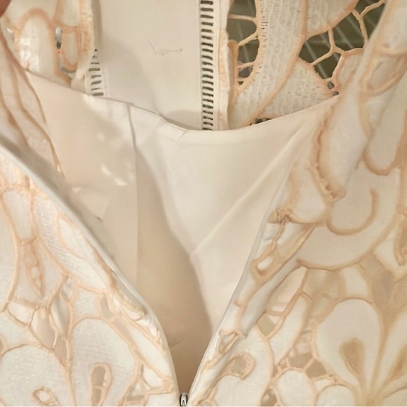 LEA collection classic cream eyelet mini dress women’s small - Picture 9 of 16